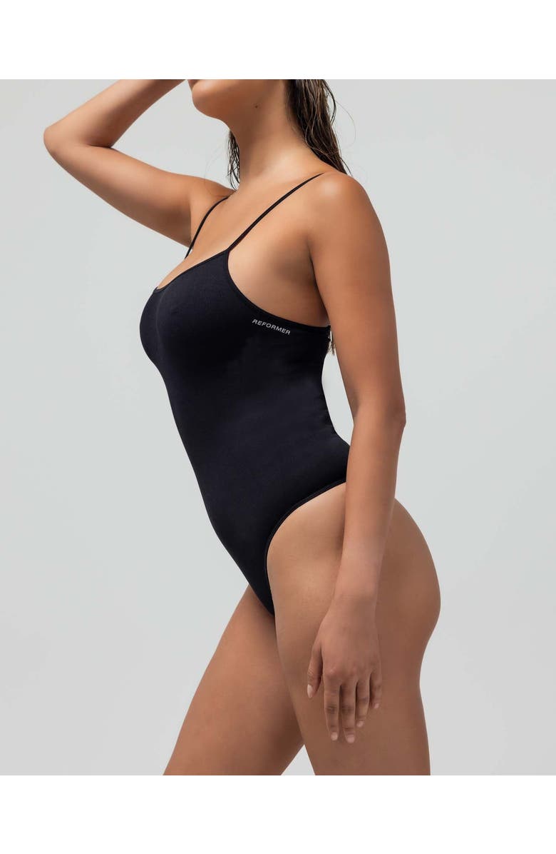 Reformer The Ribbed Bodysuit, Alternate, color, Black