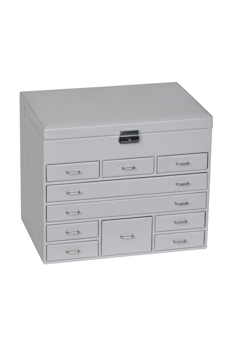 Mele & Co. Somerset Locking Jewelry Box, Main, color, WHITE