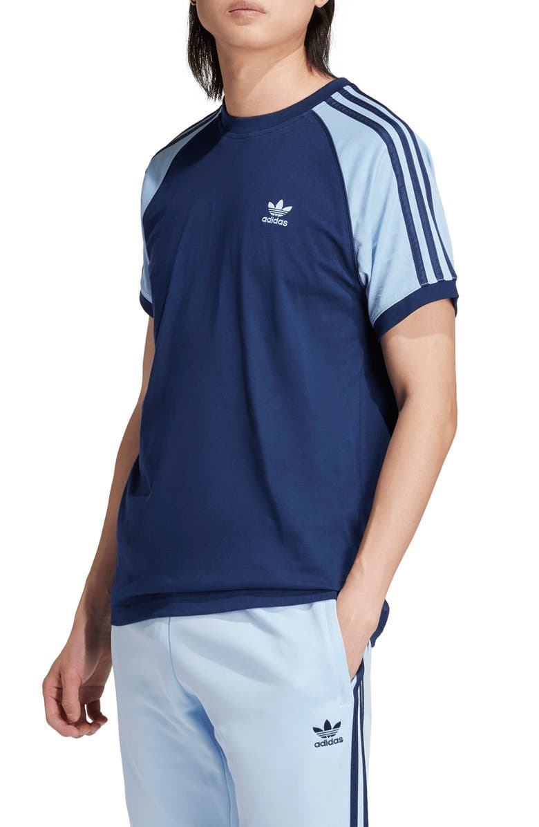 adidas Originals 3-Stripes Colorblock Cotton T-Shirt, Main, color, 