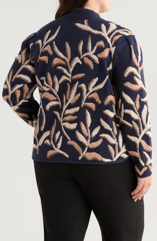 Nic + Zoe Nic+zoe Midnight Fern Tufted Cardigan In Multi
