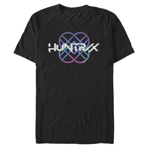 Men's KPop Demon Hunters Huntrix Holographic Logo  Graphic T-Shirt