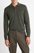 Vince Long Sleeve Merino Wool Polo