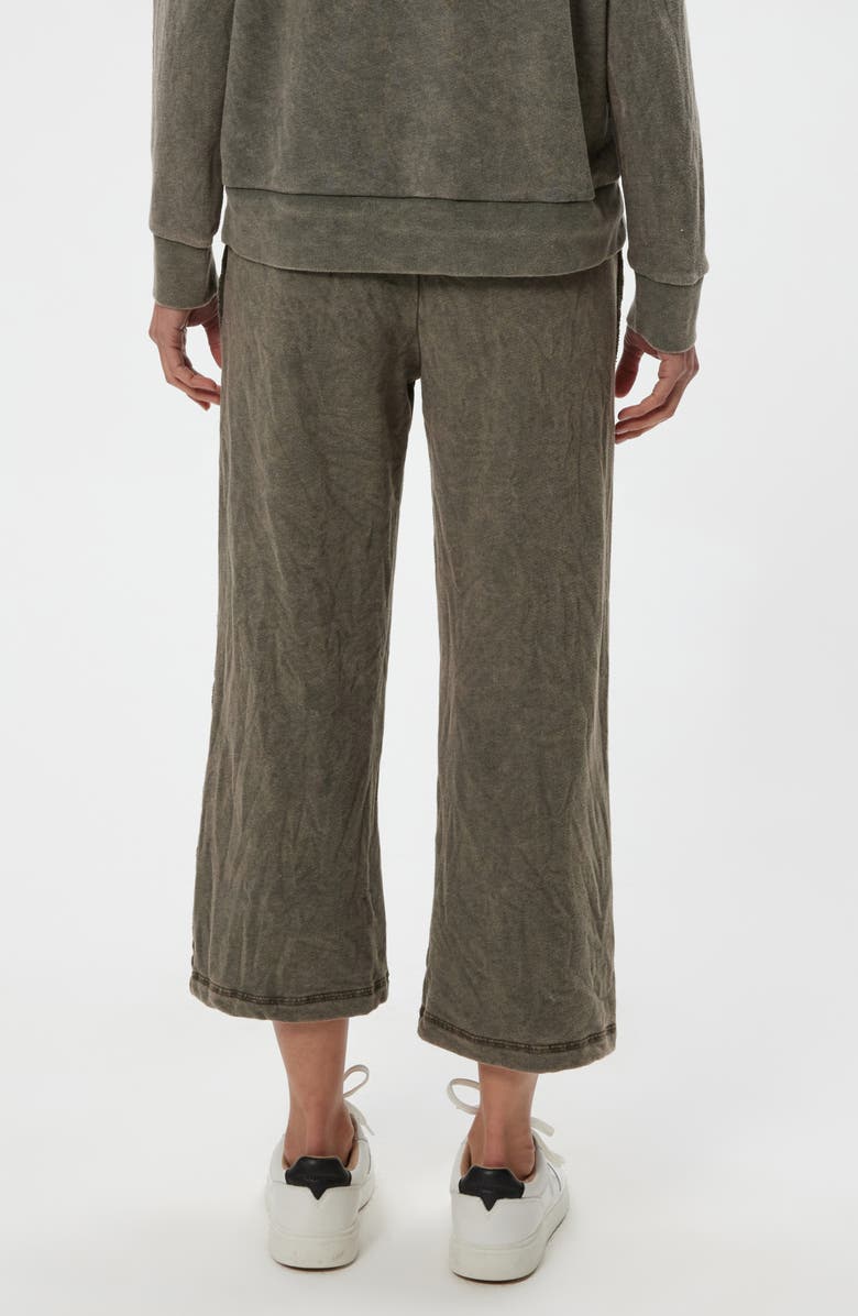 Michael Stars Jaden Mineral Wash Crop Drawstring Pants, Alternate, color, Dark Caper