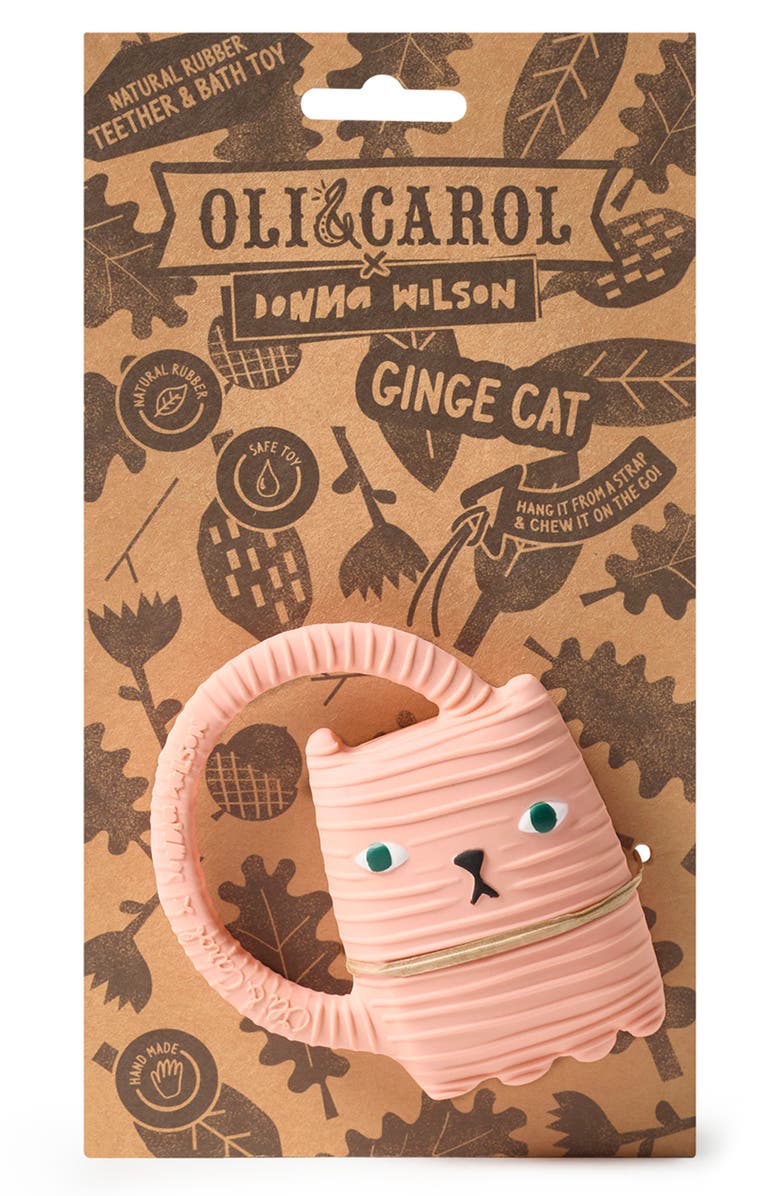 Oli&Carol Ginge Cat Teething Ring, Alternate, color,