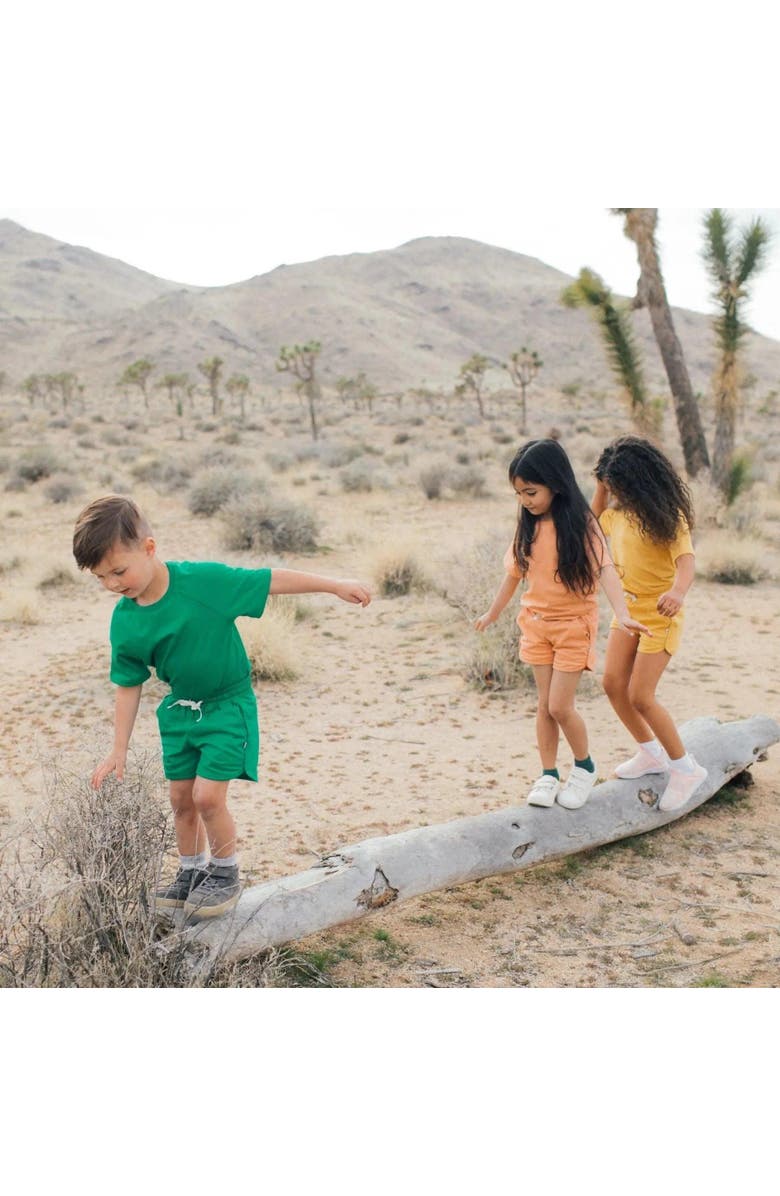 Jackalo Kids' Ollie Organic Cotton Jersey Shorts, Alternate, color, Ochre