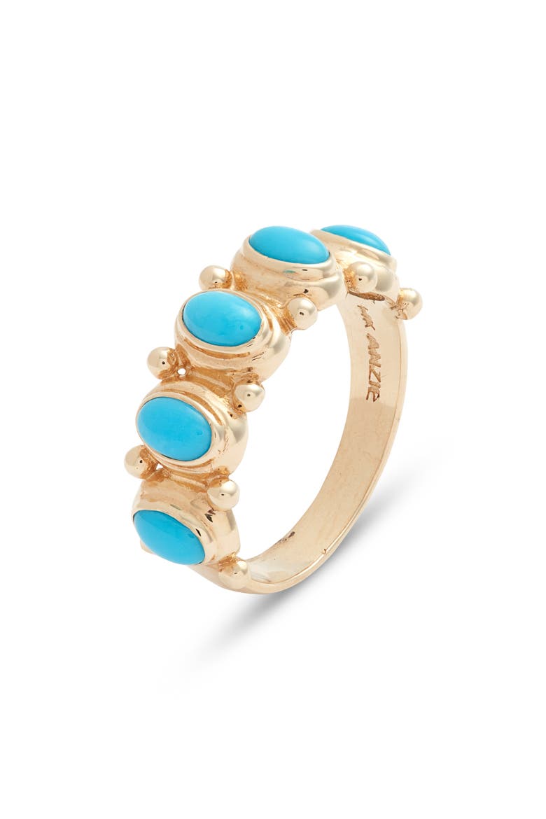 Méditerrannée Oval Arch Eternity Ring, Main, color, TURQUOISE