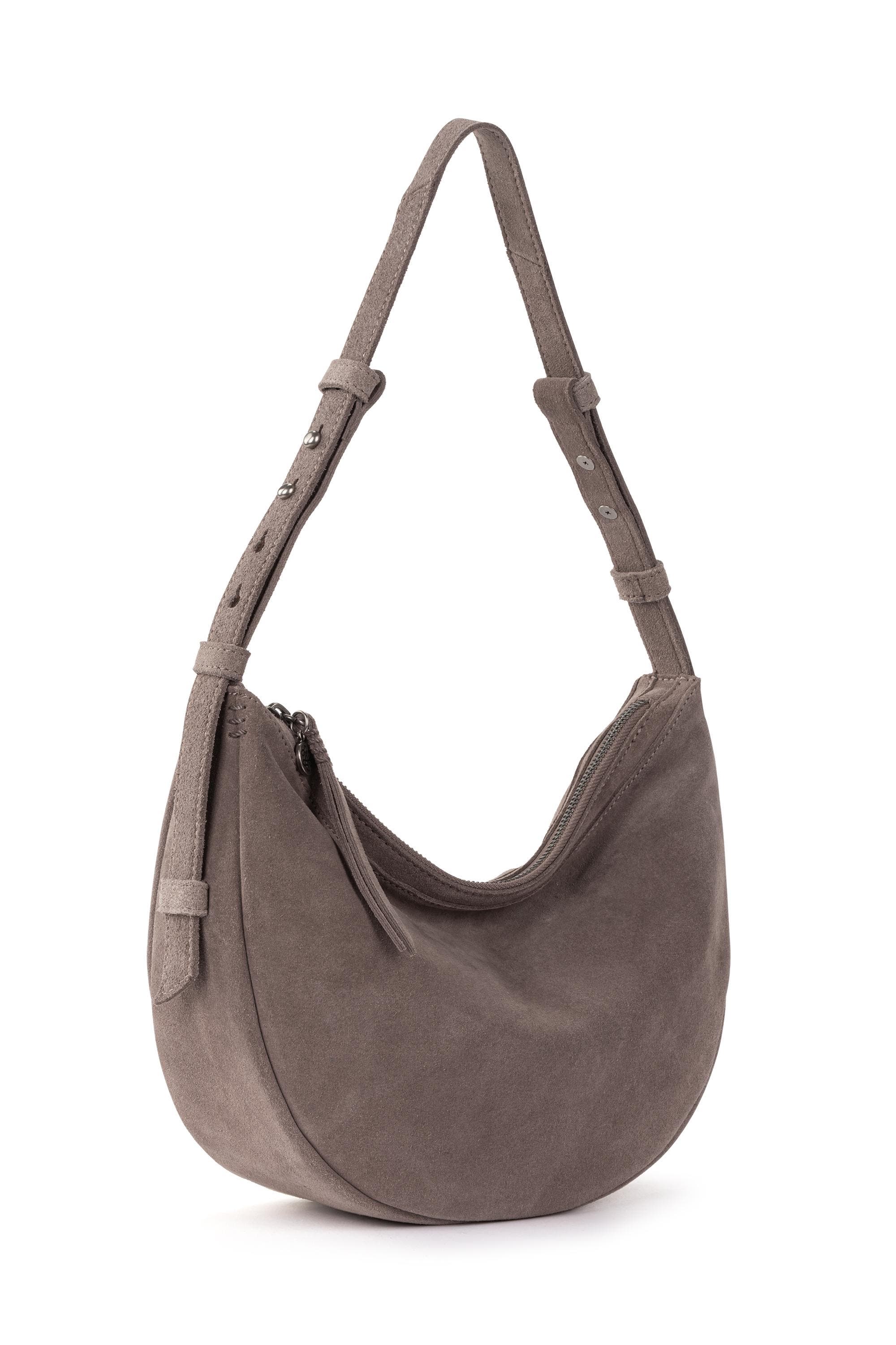 Tess Shoulder Bag Leather, Alternate, color, Mushroom Suede