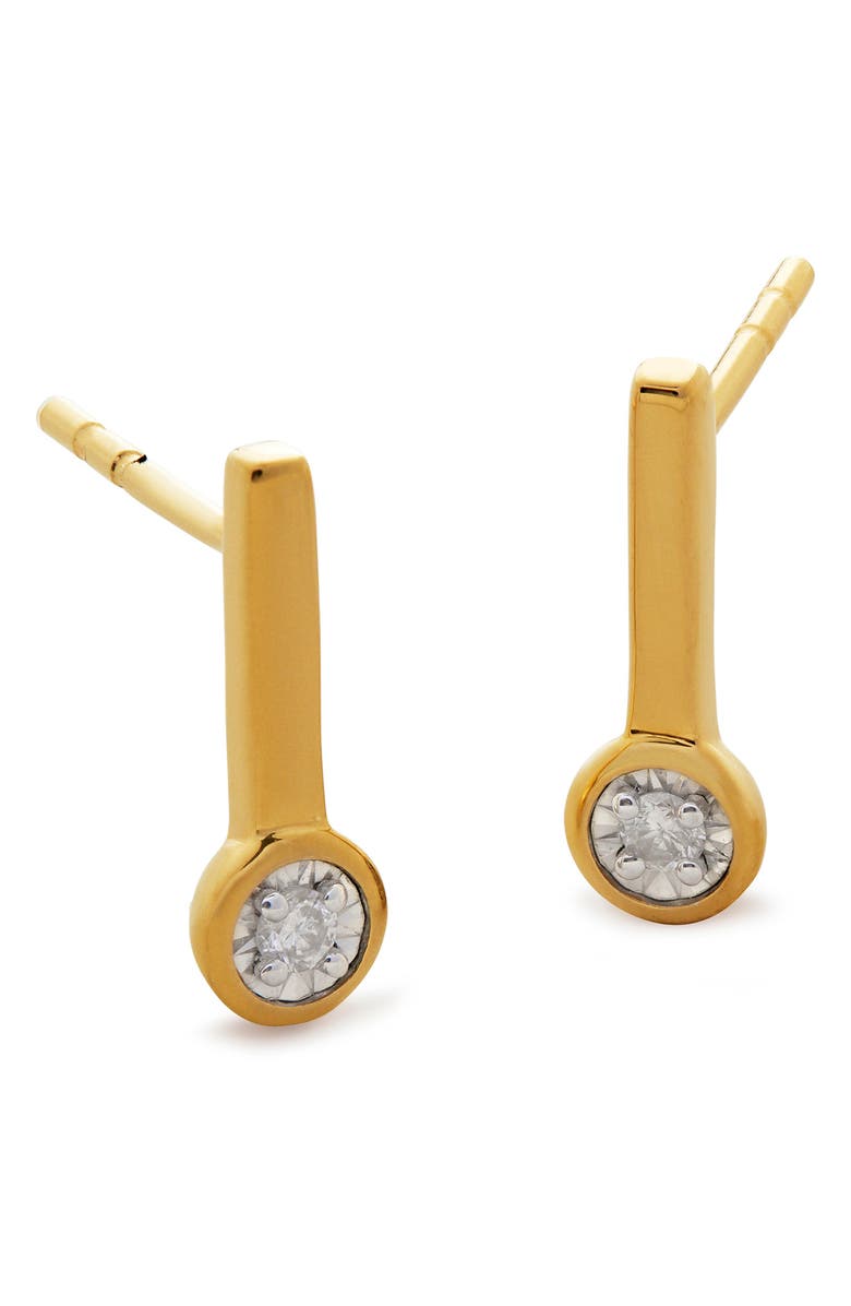 Monica Vinader Essential Diamond Drop Earrings, Main, color, 