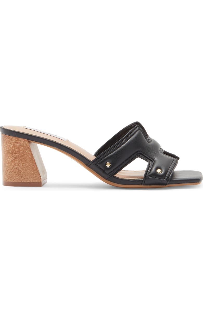 STEVEN Avina Block Heel Slide Sandal, Alternate, color, Black