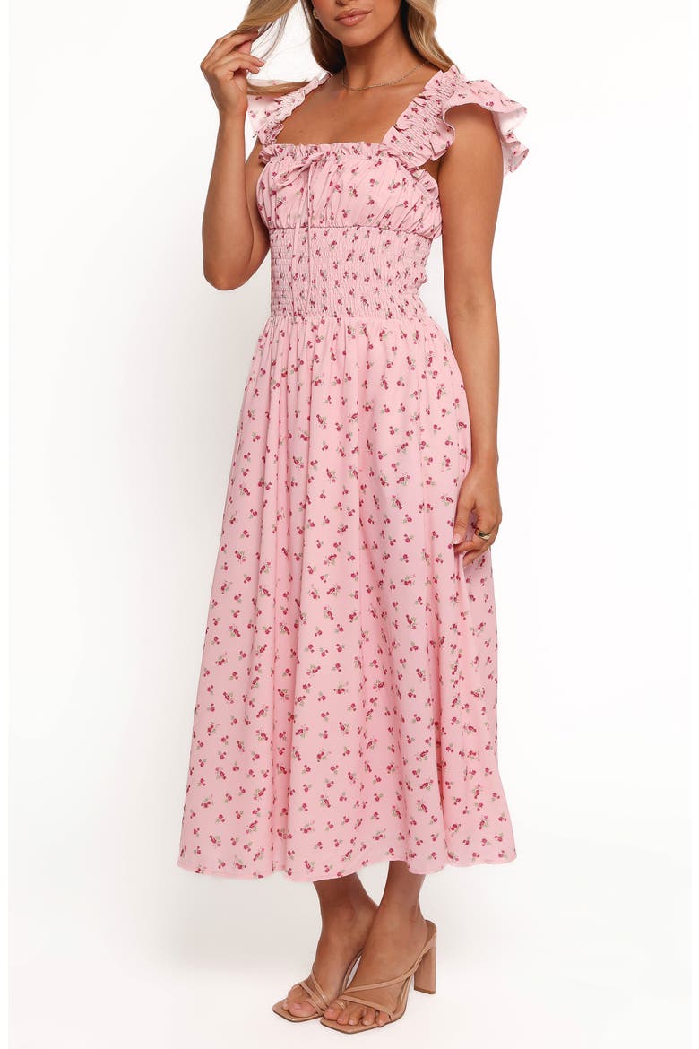 Bronte Smocked Maxi Dress, Alternate, color, PINK FLORAL