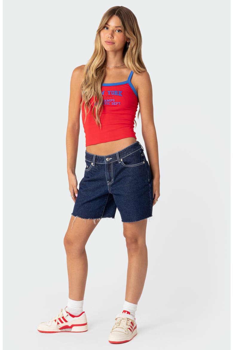 New York Crop Tank, Alternate, color, RED