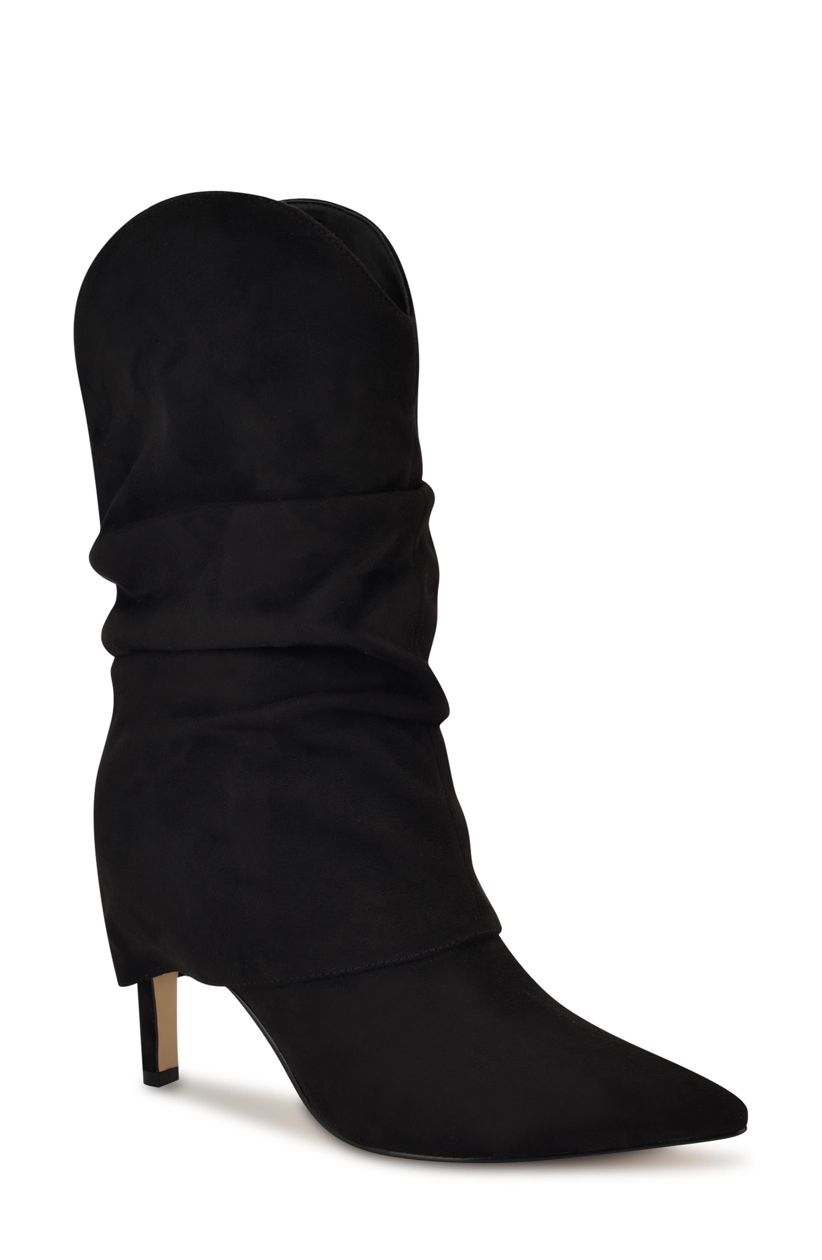 Nine West Glitch Slouchy Foldover Shaft Pointed Toe Boot, Main, color, 