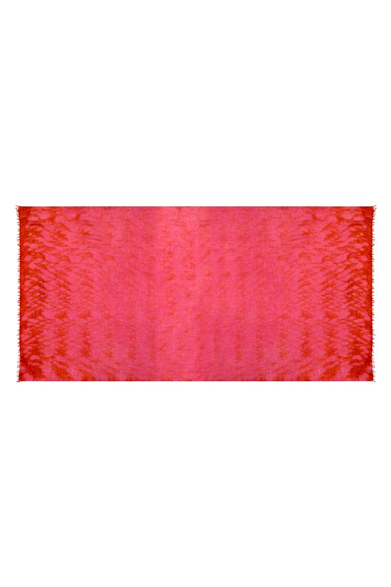 Cashmere Dip Dye Shawl, Alternate, color, Hibiscus Flower