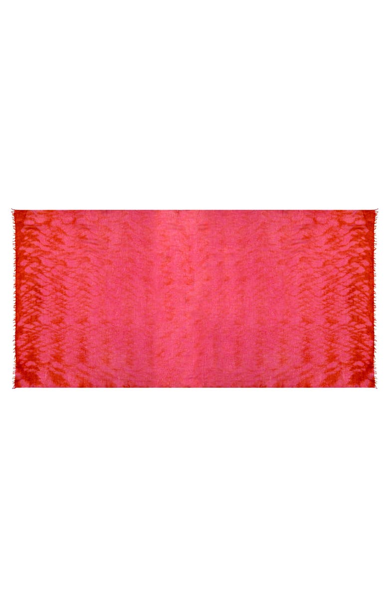 Mer St. Barth Cashmere Dip Dye Shawl, Alternate, color, Hibiscus Flower