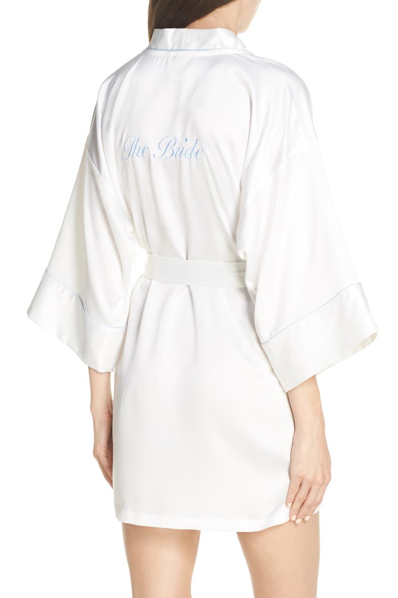 The Bride Satin Wrap (Nordstrom Exclusive), Alternate, color, OFF-WHITE