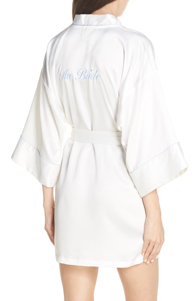 In Bloom by Jonquil The Bride Satin Wrap, Alternate, color, Off-White