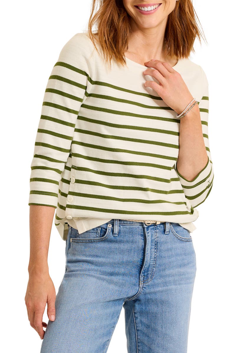 Tommy Bahama Bahama Bliss Stripe Knit Top, Main, color, Coconut