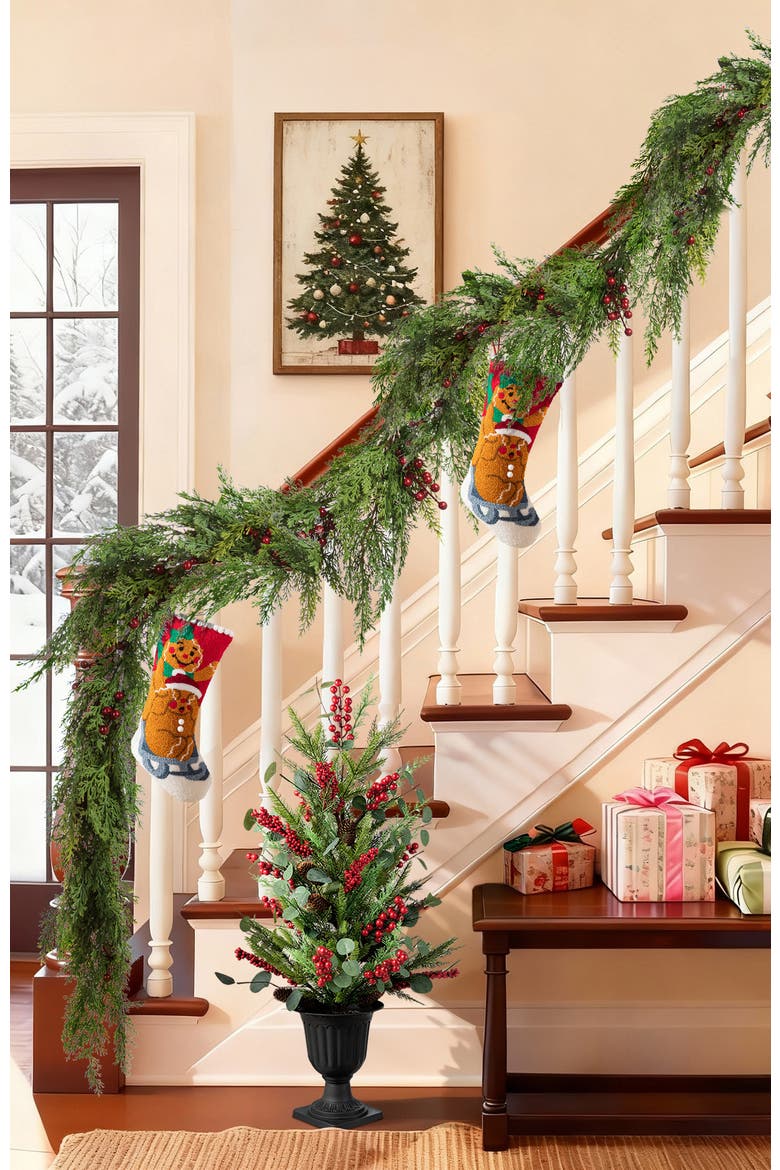 9ft Christmas PE Dripping Garland Real Touch, Alternate, color, Green
