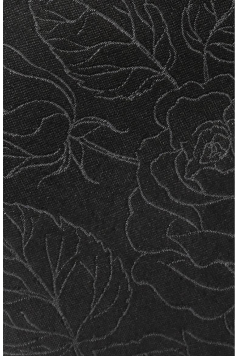 Floral Silk Tie, Alternate, color, BLACK