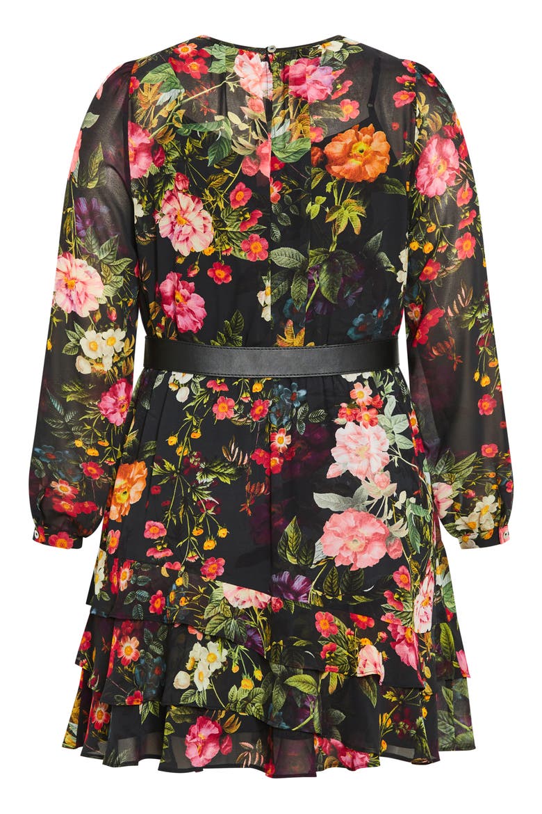 Suzie Long Sleeve Dress, Alternate, color, ROYAL GARDEN FLORAL