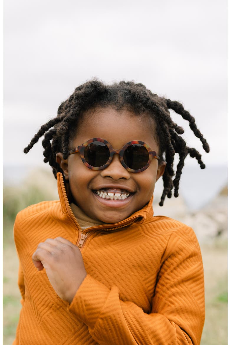 Kids' Euro Round Sunglasses, Alternate, color, SWEET CREAM