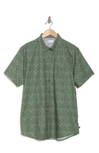 Union Print Ub Tech Short Sleeve Stretch Aero Mesh Button-up Shirt