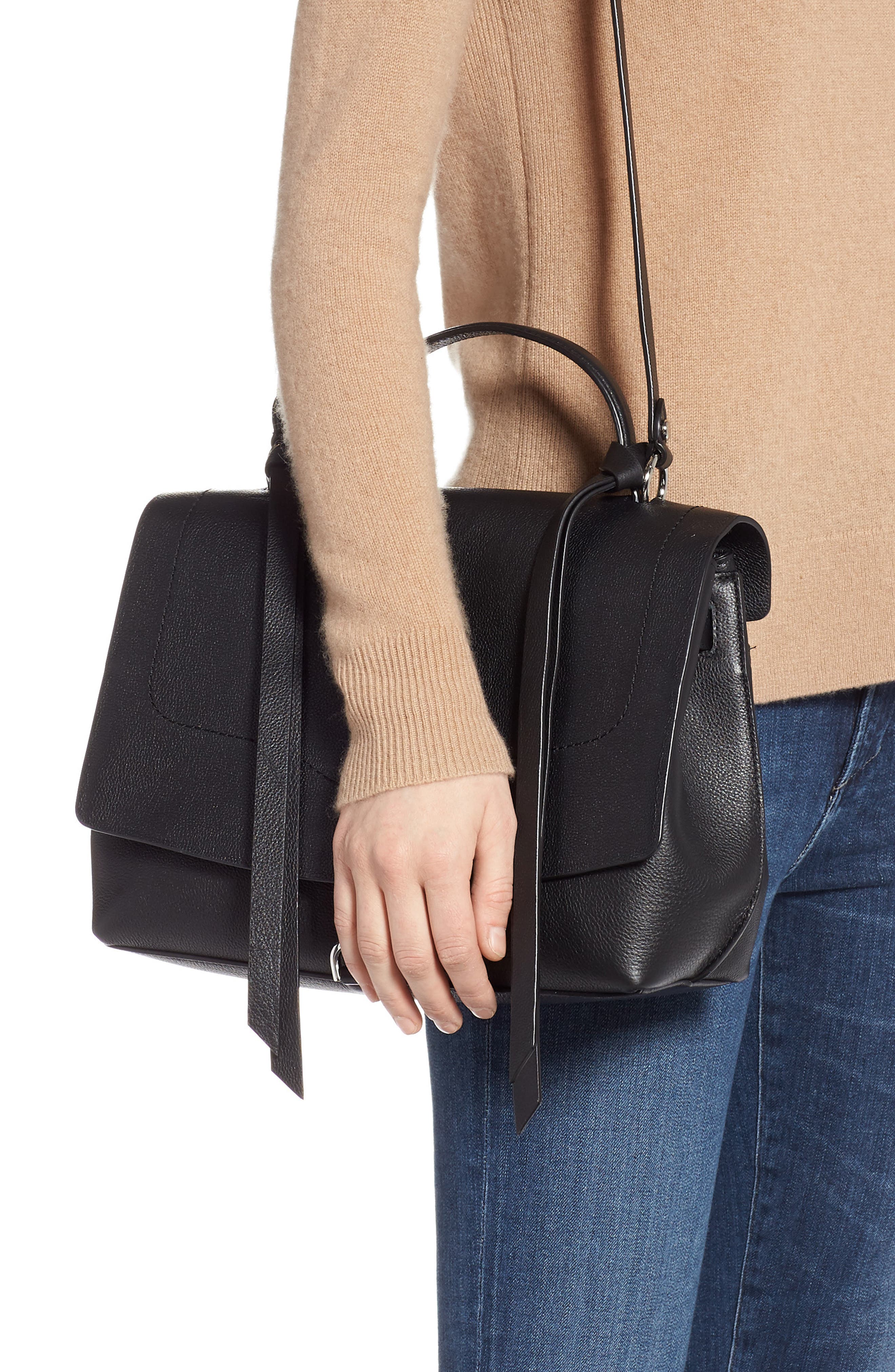 Rebecca Minkoff Stella Leather Satchel, Alternate, color, 