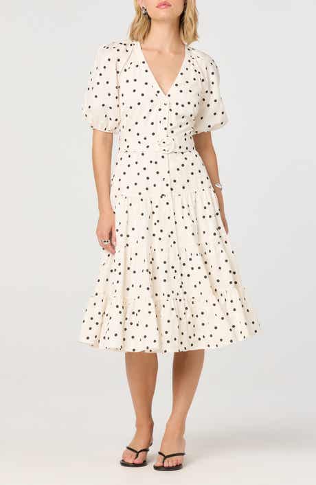 Minnie Belted Puff Sleeve Dress
