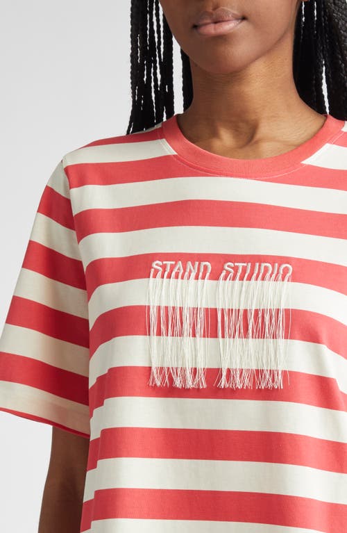 Stand Studio Hallie Organic Cotton Oversize Graphic T-shirt In Neutral