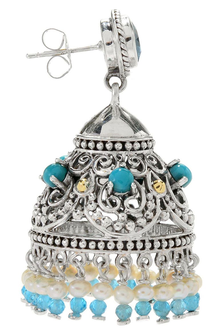Sterling Silver Chandelier Earrings, Alternate, color, BLUE