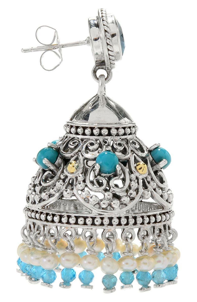 SAMUEL B. Sterling Silver Chandelier Earrings, Alternate, color, Blue