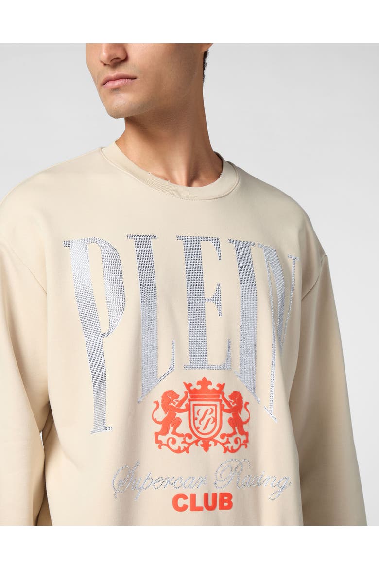 Sweatshirt Round Neck Ls Racing Club Men, Alternate, color, beige