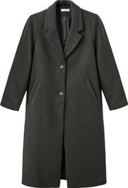 MANGO TEEN Long Check Coat