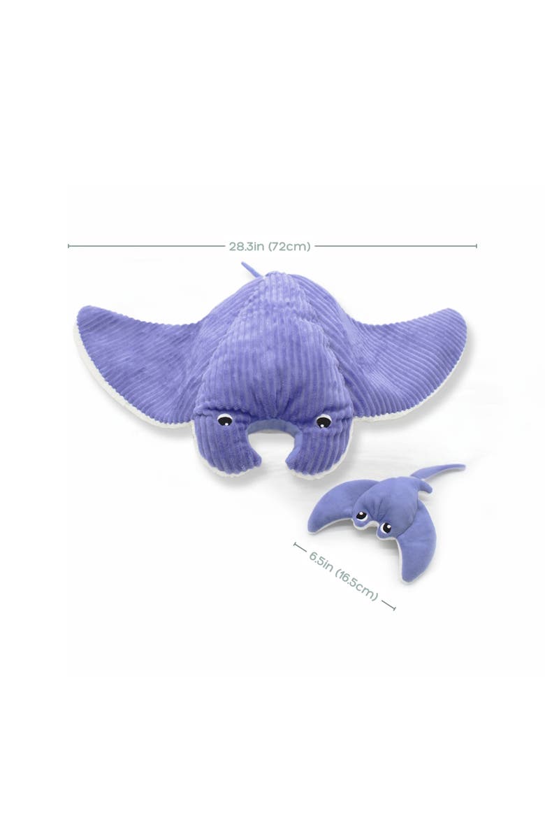 Manta Ray Mom & Her Baby  - Secret Keeper Plush Toy, Eco-Friendly, Soft & Washable, Alternate, color, Purple