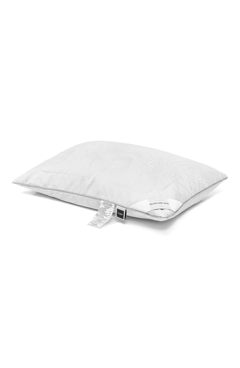 Togas Viento camel wool silk pillow, Main, color, White