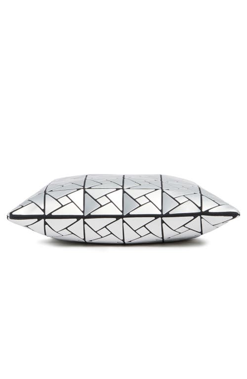 Patrizia Luca Box Pattern Tote Bag In Matte Silver