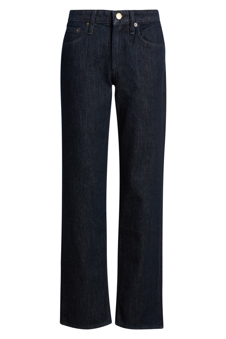 Harlow Low Rise Slim Straight Jeans, Main, color, DARK RINSE