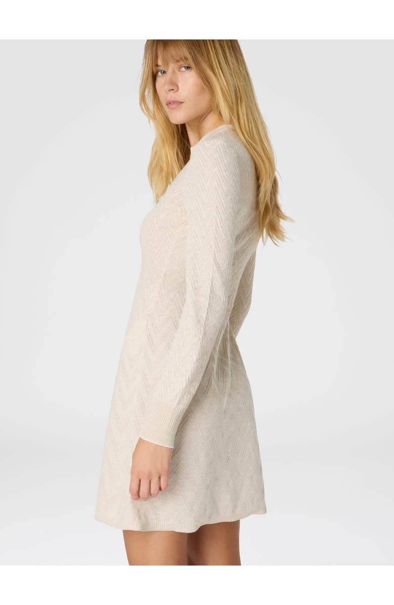 Missoni Women's Short Flared Dress With Long Sleeves And Jacquard Detailing, Alternate, color, Beige