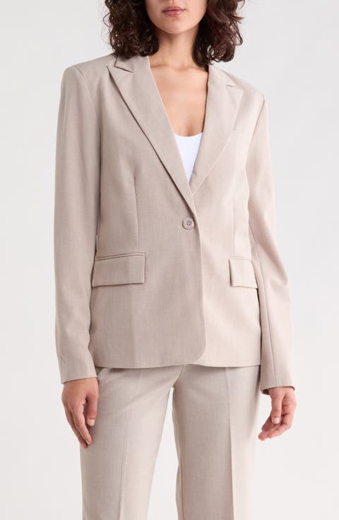 One-Button Structured Blazer