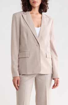 One-Button Structured Blazer