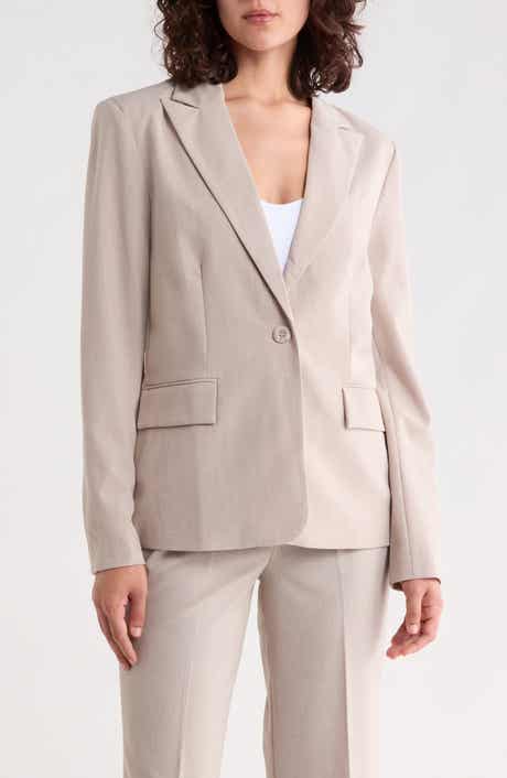 One-Button Structured Blazer