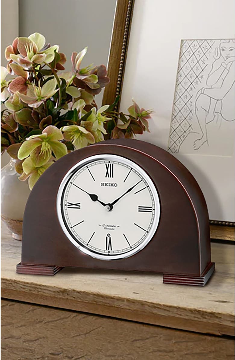 Seiko Branwen Musical Mantel clock, Alternate, color, Brown