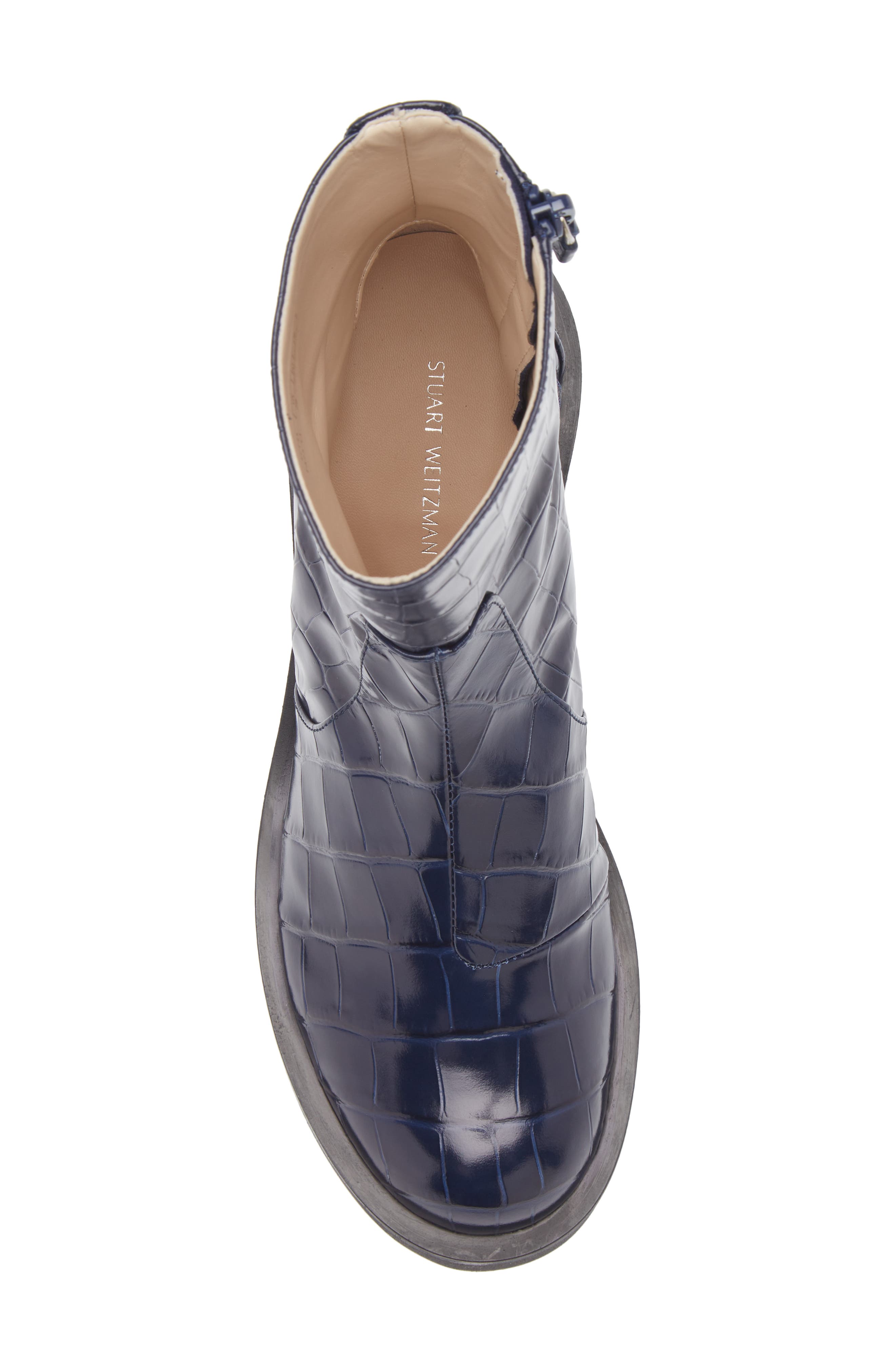 Gotham Croc Embossed Boot, Alternate, color, FRENCH BLUE