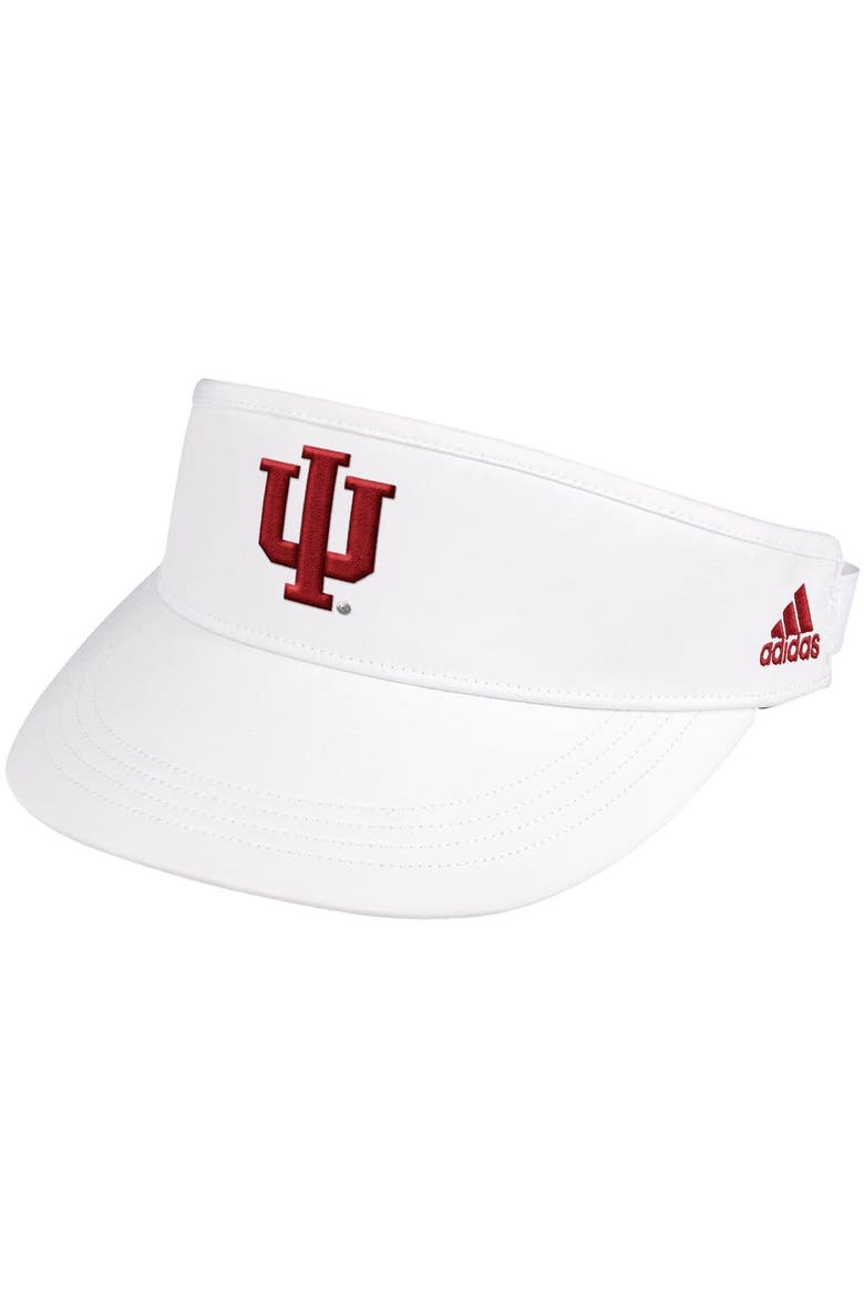 Men's adidas White Indiana Hoosiers Sideline Coaches High Visor, Main, color, White