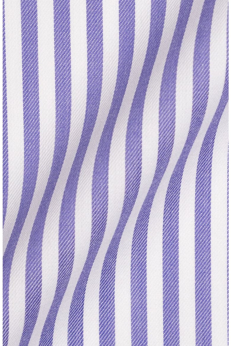 Bengal Twill Stripes Pima Cotton Shirt, Alternate, color, White Club Collar