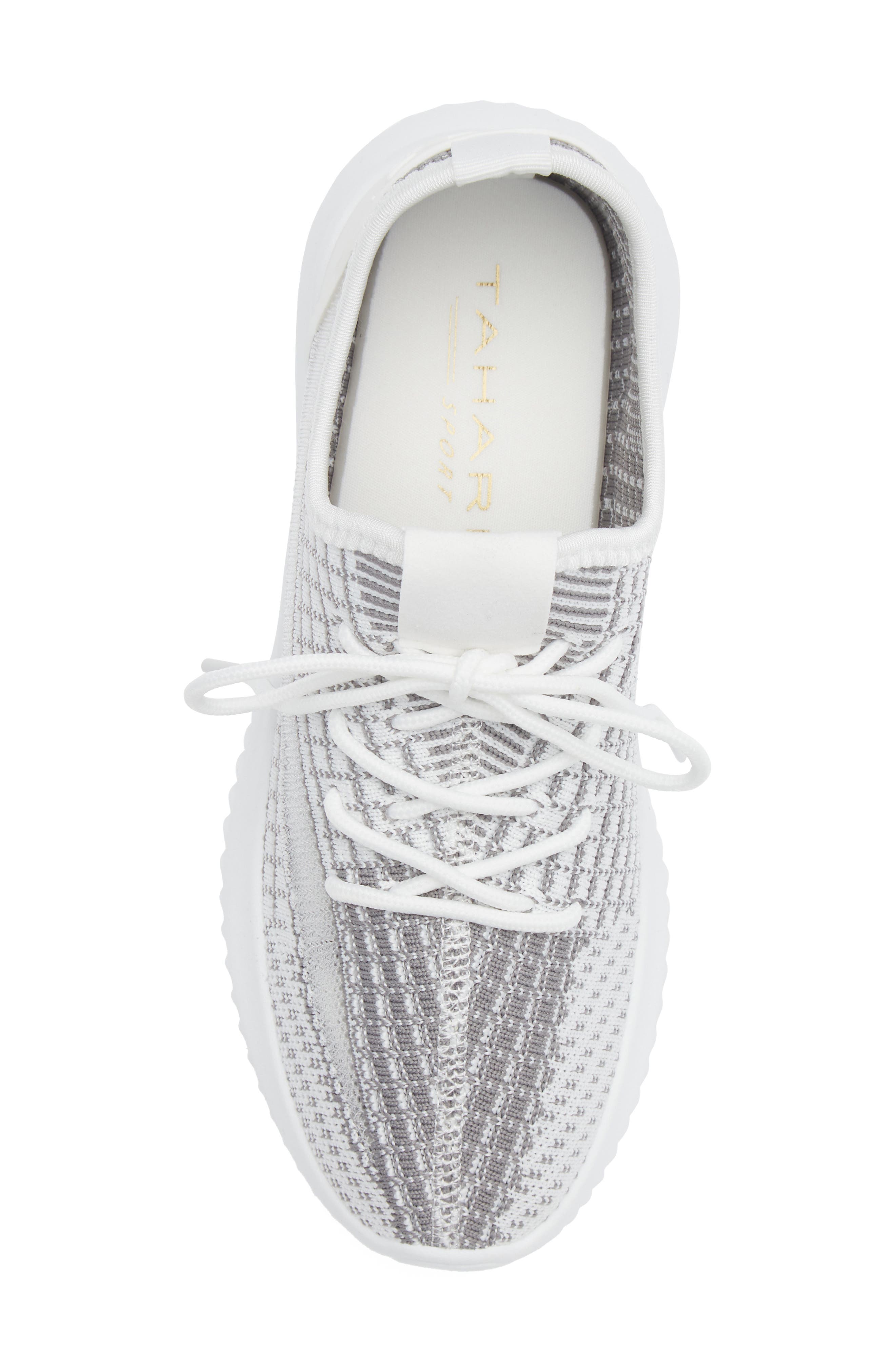 Patterned Knit Sneaker, Alternate, color, WHITE