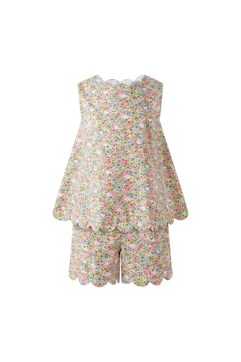 Floral Scalloped Set, Main, color, Pink