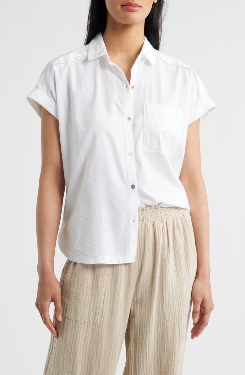 beachlunchlounge Lane Dolman Sleeve Shirt, Main, color, White