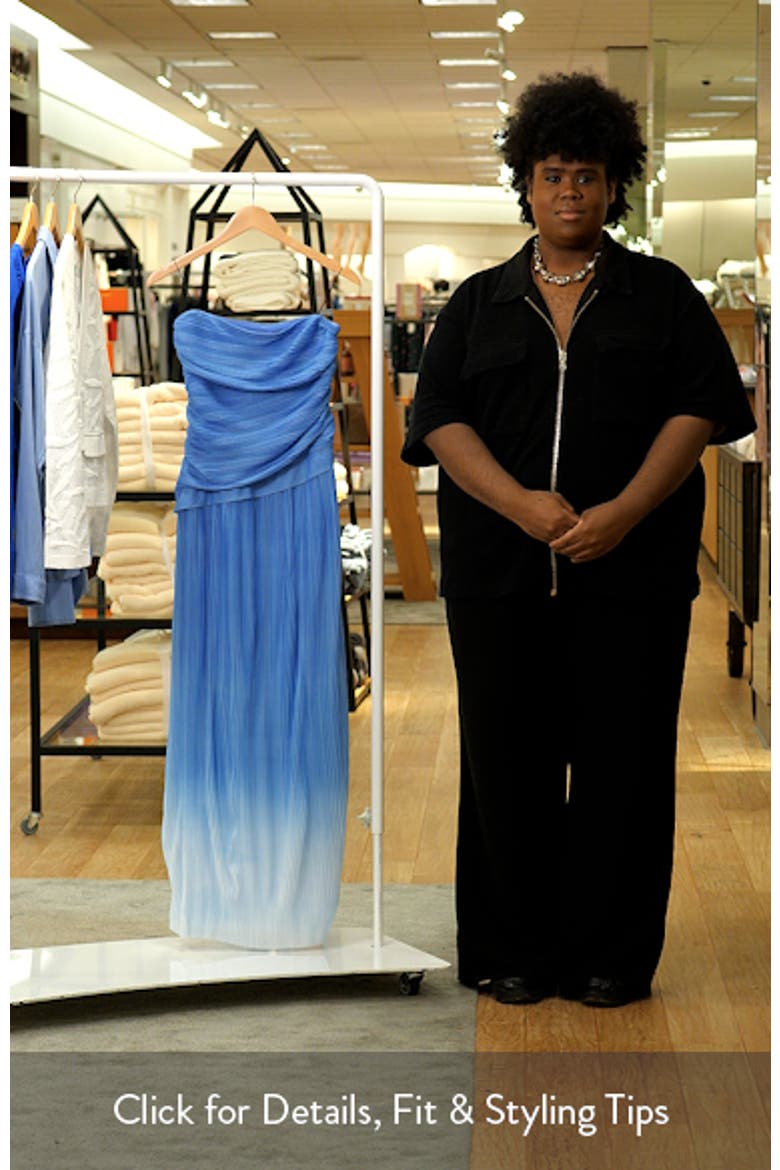 Nesta Plissé Strapless Maxi Cocktail Dress (Women) | Nordstrom