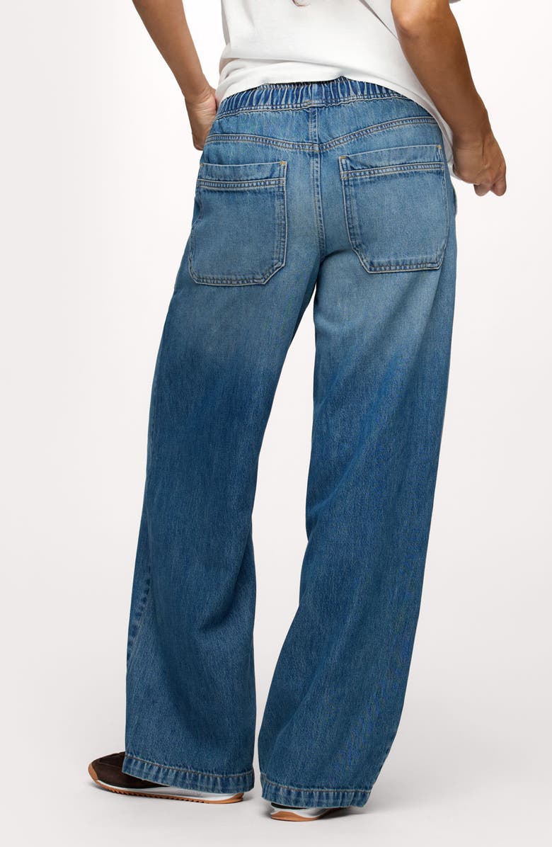 nuuds Wide Leg Drawstring Jeans, Alternate, color, Athens Wash